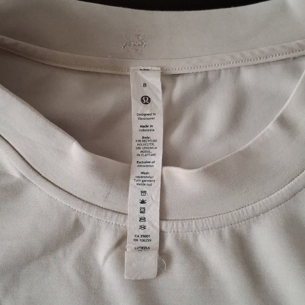 Lululemon Perfectly Oversized Cropped Crew Softstrem Bone Coloropal Size 8 NEW - Picture 5 of 7